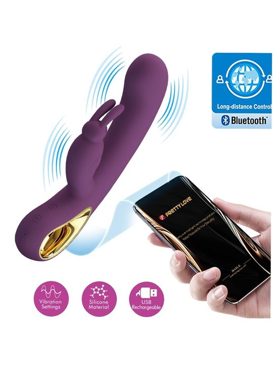 Pretty Love Liam - Vibratore Rabbit Viola con Tecnologia Bluetooth