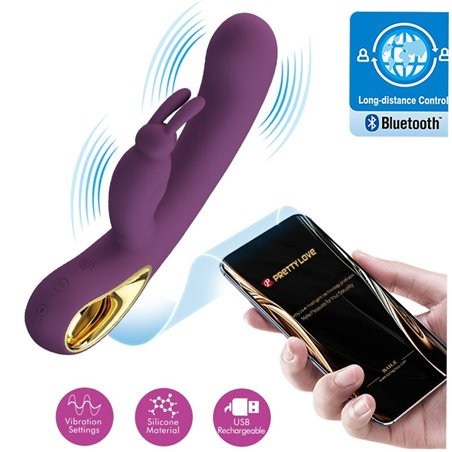 Pretty Love Liam - Vibratore Rabbit Viola con Tecnologia Bluetooth