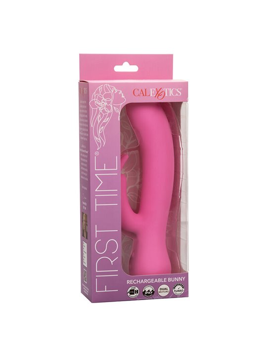 Calexotics First Time - Vibratore Rabbit Turbo Boost in Silicone Rosa