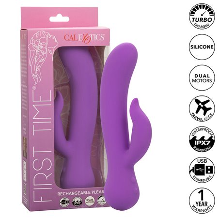 Calexotics First Time - Vibratore Rabbit Turbo Boost in Silicone Viola