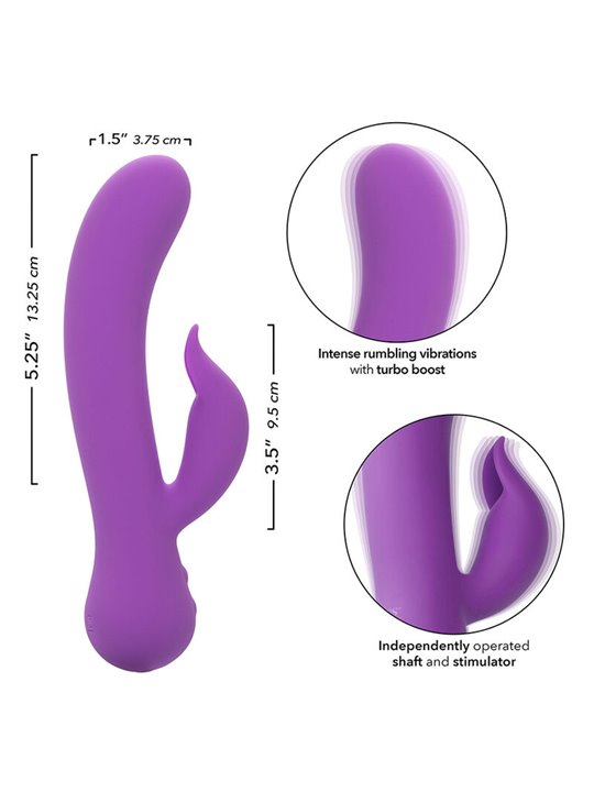 Calexotics First Time - Vibratore Rabbit Turbo Boost in Silicone Viola