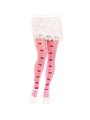 Leg Avenue - Calze a Rete Rosa con Aperture e Dettagli Mini Fiocchi