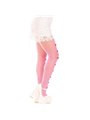 Leg Avenue - Calze a Rete Rosa con Aperture e Dettagli Mini Fiocchi