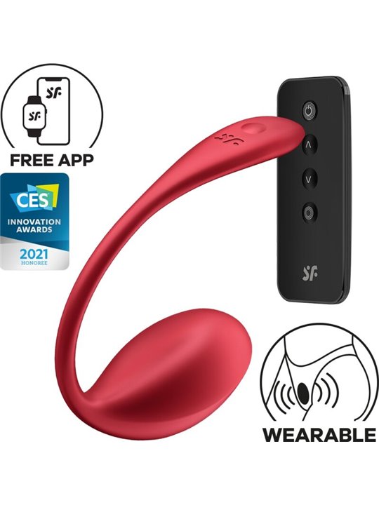 Satisfyer Shiny Petal - Ovetto Vibrante Rosso con Telecomando e App