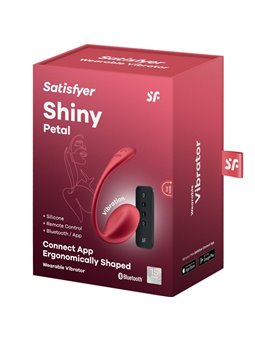 Satisfyer Shiny Petal - Ovetto Vibrante Rosso con Telecomando e App