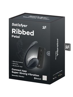Satisfyer Ribbed Petal - Ovetto Vibrante Nero con Telecomando e App