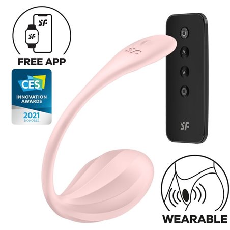 Satisfyer Ribbed Petal - Ovetto Vibrante Rosa con Telecomando e App