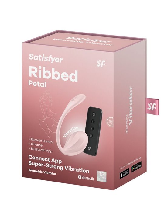 Satisfyer - Ribbed Petal G Point Remote Control Stimulator Rose Free App