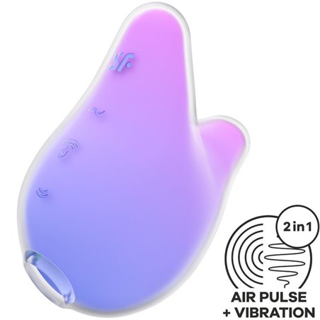 Satisfyer Mermaid Vibes - Stimolatore Succhia Clitoride Viola e Rosa
