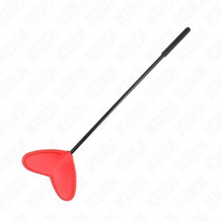 Kink - Pagaia in Pelle Vegana Rossa a Forma di Cuore 33x10 Cm
