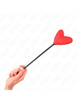 Kink - Pagaia in Pelle Vegana Rossa a Forma di Cuore 33x10 Cm