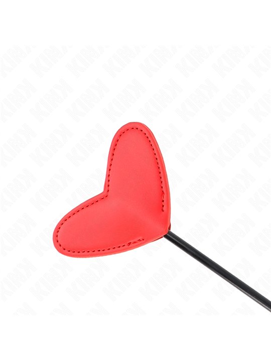 Kink - Pagaia in Pelle Vegana Rossa a Forma di Cuore 33x10 Cm