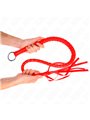 Kink - Frusta a Serpente Rossa con Anello nel Manico 65 Cm