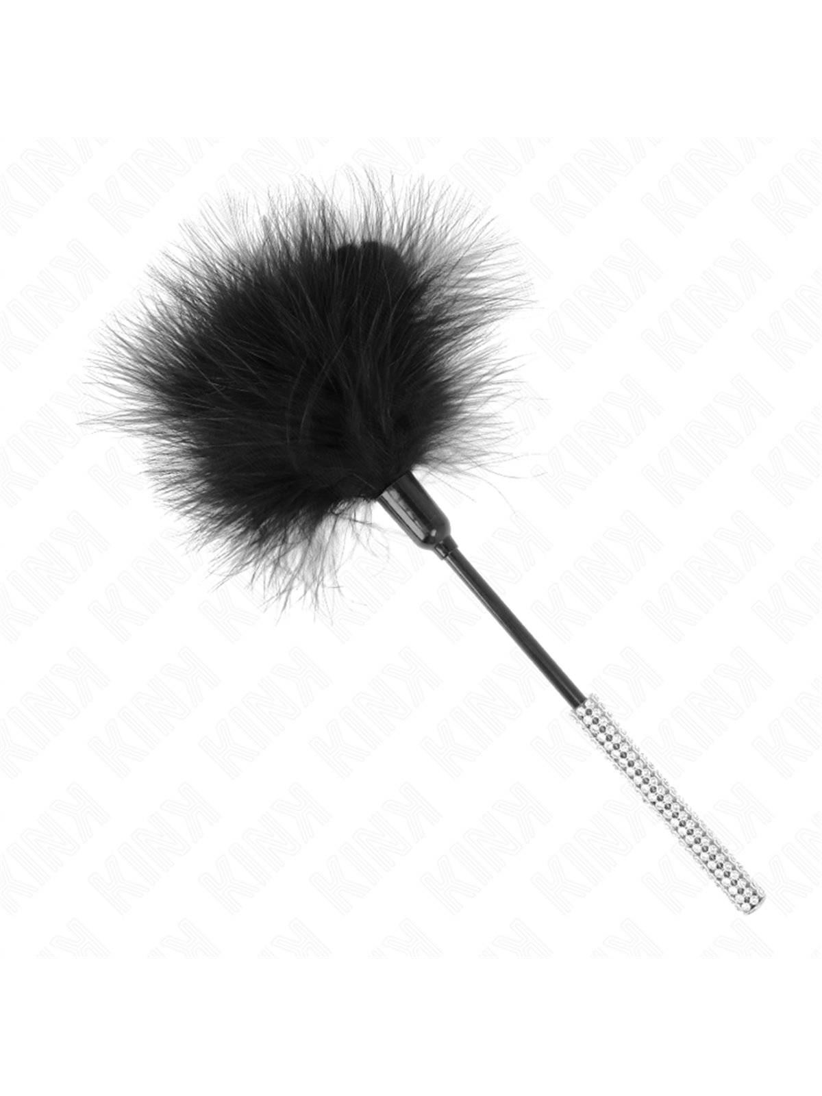 Kink - Piumino Nero con Manico Avvolto da Strass 27 Cm
