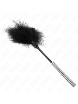 Kink - Piumino Nero con Manico Avvolto da Strass 27 Cm