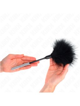 Kink - Piumino Nero con Manico Avvolto da Strass 27 Cm