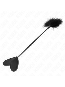 Kink - Piumino e Pagaia a Cuore in Pelle Vegana Nera 31 Cm
