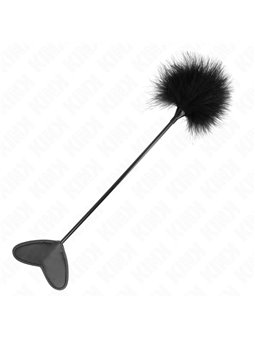 Kink - Piumino e Pagaia a Cuore in Pelle Vegana Nera 31 Cm