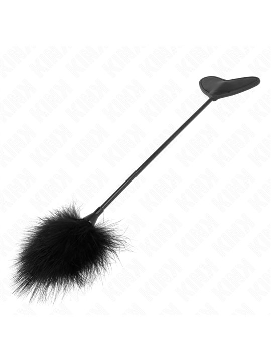 Kink - Piumino e Pagaia a Cuore in Pelle Vegana Nera 31 Cm