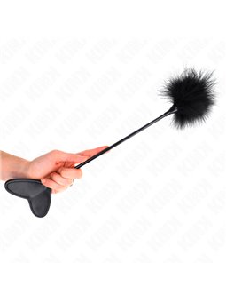 Kink - Piumino e Pagaia a Cuore in Pelle Vegana Nera 31 Cm