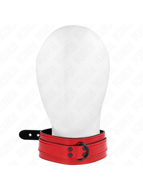 Kink - Collare Regolabile in Pelle Vegana 37,5-49,5 Cmx5 Cm Rosso