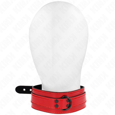 Kink - Collare Regolabile in Pelle Vegana 37,5-49,5 Cmx5 Cm Rosso