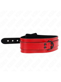 Kink - Collare Regolabile in Pelle Vegana 37,5-49,5 Cmx5 Cm Rosso