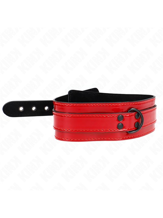 Kink - Collare Regolabile in Pelle Vegana 37,5-49,5 Cmx5 Cm Rosso