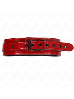 Kink - Collare Regolabile in Pelle Vegana 37,5-49,5 Cmx5 Cm Rosso
