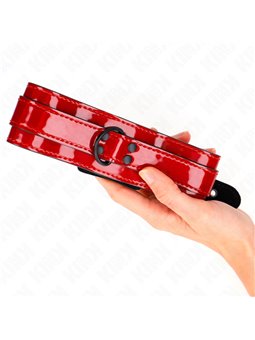 Kink - Collare Regolabile in Pelle Vegana 37,5-49,5 Cmx5 Cm Rosso