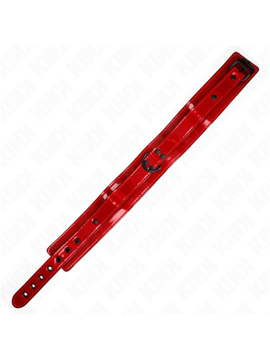 Kink - Collare Regolabile in Pelle Vegana 37,5-49,5 Cmx5 Cm Rosso