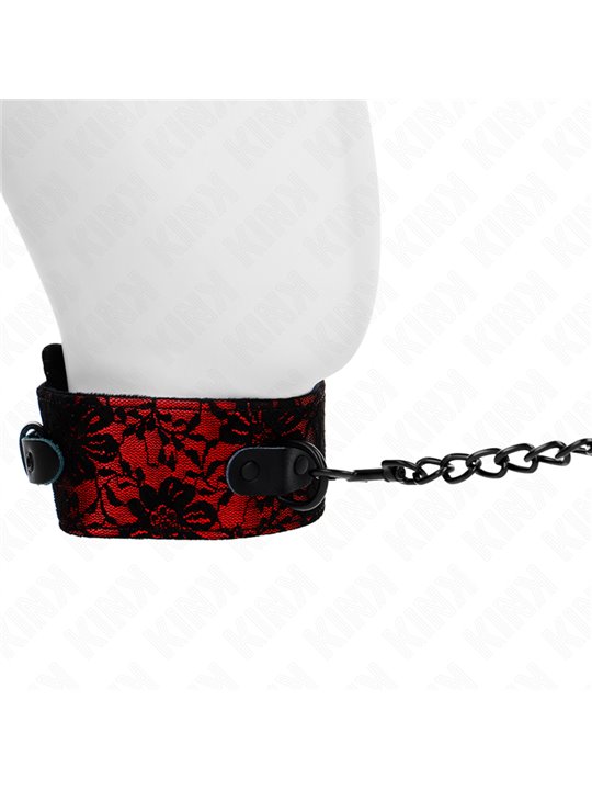 Kink - Lace Necklace With Belt With Real Leather Belt 105 Cm / 44 X 5.5 Cm