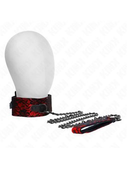 Kink - Lace Necklace With Belt With Real Leather Belt 105 Cm / 44 X 5.5 Cm