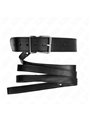 Kink - Collare 32-50x8 Cm e Guinzaglio 116 Cm in Pelle Vegana Nera