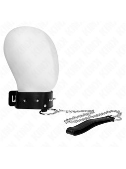 Kink - Collare 36-43x5 Cm e Guinzaglio 65 Cm con Borchie Mod. 2 Nero