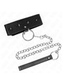 Kink - Collare 36-43x5 Cm e Guinzaglio 65 Cm con Borchie Mod. 2 Nero