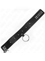 Kink - Collare 36-43x5 Cm e Guinzaglio 65 Cm con Borchie Mod. 2 Nero