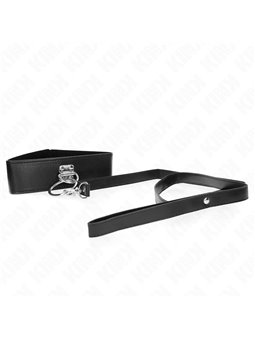 Kink - Studded Leash 116 Cm Collar With Leatherette Strap 50 X 5 Cm