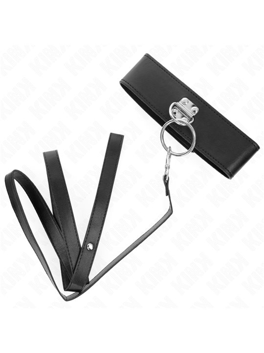 Kink - Studded Leash 116 Cm Collar With Leatherette Strap 50 X 5 Cm