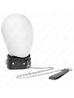 Kink - Collar With Leash 65 Cm With Restrictions Black 36-42 Cm X 5.5 Cm