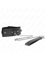 Kink - Collar With Leash 65 Cm With Restrictions Black 36-42 Cm X 5.5 Cm