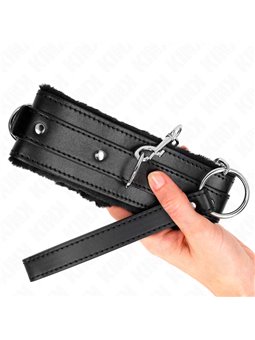 Kink - Collar With Leash 65 Cm With Restrictions Black 36-42 Cm X 5.5 Cm