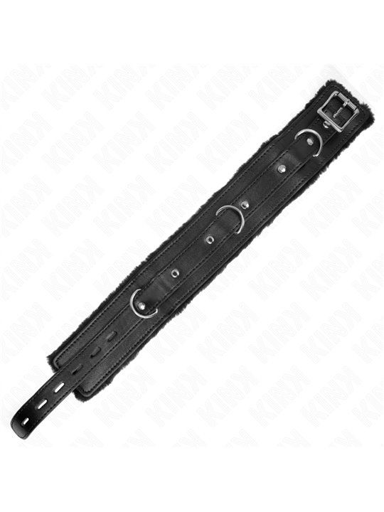 Kink - Collar With Leash 65 Cm With Restrictions Black 36-42 Cm X 5.5 Cm