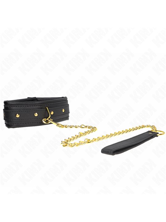 Kink - Necklace With Sponge Imitation Leather Strap Model 1 Adjustable 37-54 Cm X 3 Cm