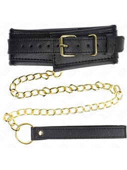 Kink - Necklace With Sponge Imitation Leather Strap Model 1 Adjustable 37-54 Cm X 3 Cm