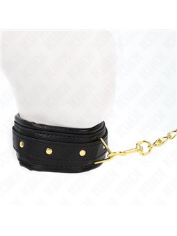 Kink - Necklace With Sponge Imitation Leather Strap Model 1 Adjustable 37-54 Cm X 3 Cm
