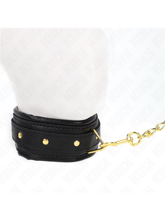 Kink - Necklace With Sponge Imitation Leather Strap Model 1 Adjustable 37-54 Cm X 3 Cm