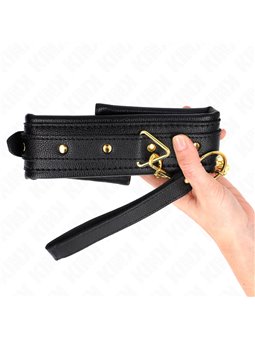 Kink - Necklace With Sponge Imitation Leather Strap Model 1 Adjustable 37-54 Cm X 3 Cm