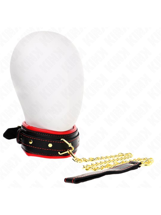 Kink - Necklace With Sponge Imitation Leather Strap Model 2 Adjustable 37-54 Cm X 3 Cm
