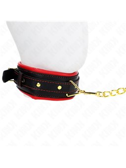 Kink - Necklace With Sponge Imitation Leather Strap Model 2 Adjustable 37-54 Cm X 3 Cm